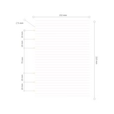 드림널스 A5 6공다이어리 120g 라인 줄눈 속지 리필 180page, 1개