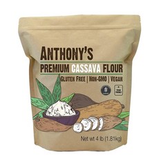 Anthonys Premium Cassava Flour 미국 앤서니 프리미엄 카사바 가루 1.81kg, 1개