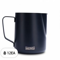누보 테프론 스팀피쳐 600ml, 블랙, 12개