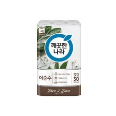 깨끗한나라 더 순수 30롤 1팩 98mm 25m/화장실용 화장지 /롤 휴지 /두루마리 /휴지