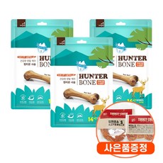 자연애 헌터본 덴탈케어 강아지껌 48P + 증정 간식, 3개, 240g, 사슴 - 헌터본