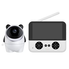 K-PAI 케이파이 1080P FHD 비전 WIFI 실내 감시카메라 아기 모니터 무선 감시 아기 보호 카메라 수면 아기 울음소리 감지기, C6X 5인치 스크린, 1개