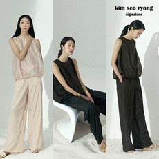 [최초 2만원 SALE] 23SS 최신상 김서룡 민소매 블라우스 셋업