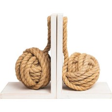  북엔드 인테리어소품 책꽂이 오피스 인테리어 정의된 데코 장식 책 끝 빈티지 나무 무거운 해리 매듭 로프 선반용 비치 하우스 튼튼한 사무실용 L자형 끝홈 2개 팩. 