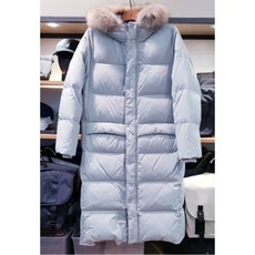 W몰 캉골 퍼 후디드 롱 다운 KLFCOT95520GR
