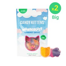 [스웨디시 젤리] CandyKittens 캔디키튼스 비건 젤리 원더러스트 140g, 2개