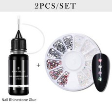 [작업용]BORN PRETTY 네일 라인스톤 접착 접착제 스틱 드릴 투명 UV LED 아트 젤 바니시 10g, 06 2Pcs Set 4, 1개