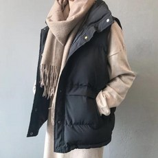 면 패딩 조끼 여성 학생 스타일 느슨한 짧은 다재다능한 겉옷 바깥 쪽 겨울 새 양복