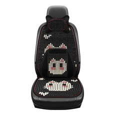 시원한 자동차시트 옥구슬 통풍시트 고양이 커버 쿨매트 쿨링 여름 차량방석 의자, 사각쿠션+등받이+머리+허리-블랙