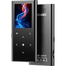 64GB MP3 플레이어 ZOOAOXO Music Player블루투스 5.2 포함 내장 HD 스피커 FM 라디오 음성 녹음기 미니 디자인 무게 2.4온스 HiFi 사운드 스포츠에, 128GB