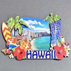맛있는굿즈 호주 미국 하와이 뉴욕 괌 사이판 뉴질랜드 냉장고자석 마그넷 마그네틱 기념품, C미국10.하와이