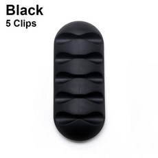 편리한 실리콘 USB 케이블 정리 도구 와인더 데스크탑 클립 홀더 마우스 헤드폰 와이어 5 개 10 50, CHINA_Black 5 Clips | 50pcs