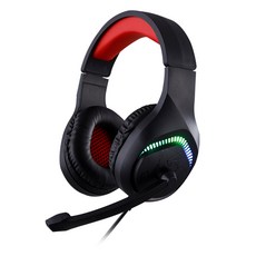 actto RGB LED勝利有線遊戲PC耳機, Red, GBKS-15
