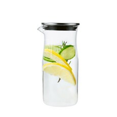 솔레이 스텐뚜껑 내열유리 냉장고 물병 보틀, 1개, 780ml, 투명