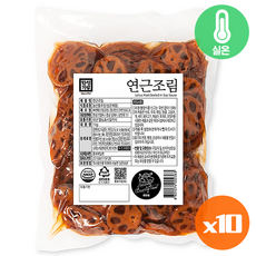 한성기업 한성 대용량 밑반찬 한성 연근조림 1kg (실온) 식자재/업소용/식당용 반찬, 10개