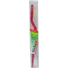 Fuchs Brushes 레코드 V 천연 강모 칫솔 성인 소프트 1 개 칫솔, 단일상품