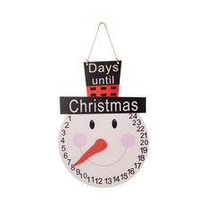 크리스마스 카운트다운 달력 나무 시계 모양 크리스마스 산타 눈사람 행운을 빌어요 전통 선물 가게 창문 벽 장식