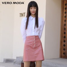 A라인 에이라인스커트 VEROMODA 겨울 가을 INS 복고풍 인조가죽 미디웨스트