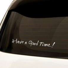 아트박스/원에이엠 1AM 자동차스티커 시크 Have a good time, 시크_Have_a_good_time:주황, 1개