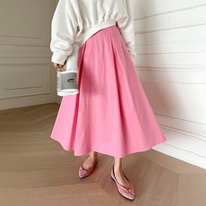 [난닝구]우헤온 핀턱플레어스커트
