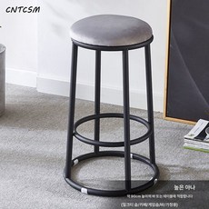 CNTCSM럭셔리 바 체어 카페 높은 발 바 스탠드 핸드폰 가게 프론트 높은 의자 오락실 벤치 돗자리, 보강강관-60하이그레이골드벨벳