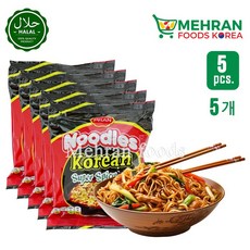 PRAN Halal Korean Super Spicy Noodles 60g (Set of 5) 300g / 코리안 슈퍼 스파이시 라면, 5개