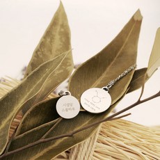 써지컬스틸각인목걸이하트