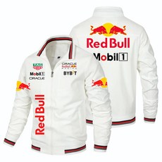 남녀공용 레드불 아우터 REDBULL 자켓 (오토바이 바이커 빅사이즈 집업), 화이트