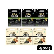 서울 F&B 고칼슘 두유습관 96팩(검은콩 호두아몬드 190mlX48팩+검은참깨 190mlX48팩), 단일옵션, 단일옵션/One Size