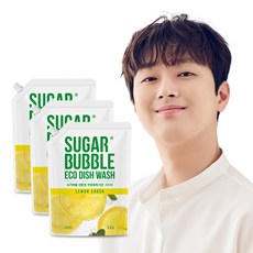 [이찬원세제] 슈가버블 주방세제 친환경 레몬 크러쉬, 3개, 1L