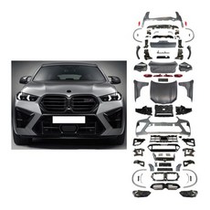 BMW용 프론트 범퍼 헤드라이트 펜더 바디 키트 X6 E7107-15 to G06LCI2024-IN X6M 바디 키트