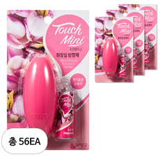 리빙굿 터치미니 화장실 방향제 포푸리향 본품, 56개, 13ml