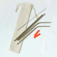 라이프스토리 린넨 수저파우치 빈수저 케이스 시리즈, 린넨파우치 실리콘스텐빨대세트4P, 1개