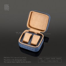 핸드메이드 타조가죽 휴대용 여행용 시계 가죽 보관함 정리함 출장 여행