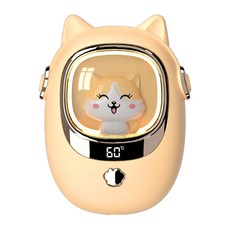 야외 휴대용 귀여운 고양이 손난로 충전식 보조배터리 USB 손난로 급속발열 미니 전기 핫팩, 노랑 손난로, 10000mAh