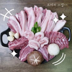히든포크 숨긴돼지 뒷고기 1kg 모듬세트 왕꼬들살 뽈살 꽃살 두항정살 차돌뒷고기 돈뿔항정/ 맛보기 힘든 귀한 부위 돼지고기, 뒷고기모듬세트, 500g, 2개