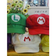 레드색 그린 슈퍼 마리오 COS 모자 마리오 팔각형 모자 애니메이션 주변 유행 모자 마리오 모자