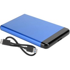 Qiilu 4Tb 2Tb 외장 하드 드라이브 인클로저 알루미늄 합금 모바일 디스크 박스 Usb 3.0 휴대용 2.5Ssd HDD SATA 8Tb(파란색) 내, Blue - 하드디스크8tbhdd나사