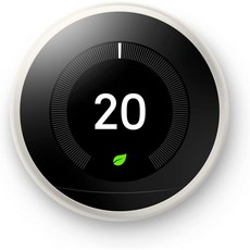 Google Nest 구글 네스트 러닝 써모스탯 대 Thermostat 미러 블랙 스테인리스 화이트, White