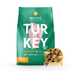 개기월식 엠씨독 릴렉스케어 칠면조 1kg 기능성 강아지 소프트사료, 1개
