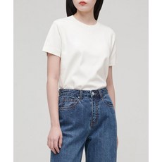 무신사스탠다드 우먼즈 베이식 크루 넥 반팔 티셔츠 크림