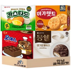 [안녕골목마켓] 36번 롯데 해태 대용량 파이류 4종 마가렛트(대)+오예스(대)+카스타드(대)+몽쉘생크림(대), 마가렛트+오예스+카스타드+몽쉘생크림, 1세트 마가렛트+오예스+카스타드+몽쉘생크림, 1개