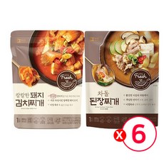 아워홈 돼지김치찌개 300g 6개 + @ (총 12개 모음), 차돌된장찌개 6개+돼지김치찌개 300g 6개