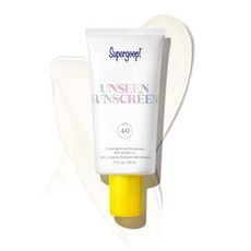 Supergoop 메이크업 제품 보이지 않는 넓은 스펙트럼 글로우스크린 얼굴 바디 50ml