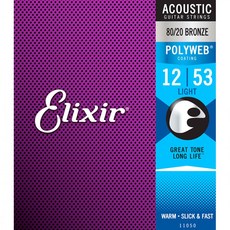 (지엠뮤직_통기타줄) Polyweb Light (11050) 8020 Bronze (012~053) Elixir 엘릭서 기타줄