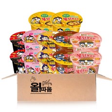 올따옴 삼양 불닭큰컵 6종 12입 기획세트 (불닭2+치즈불닭2+까르보불닭2+로제불닭2+야키소바2+4가지치즈불닭2), 1세트