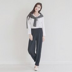 앤더데이 츄러스 플리츠 배기팬츠