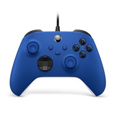 엑스박스패드 Xbox One 시리즈 X S용 유선 컨트롤러 조이스틱 PC 게임 콘솔 마이크로소프트 XBOX 듀얼 진동 기능, 1개, 3.Blue