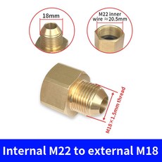 고압 와셔 건 호스 상호 커넥터용 암수 어댑터 내부 외부 스레드 12 38 M14 M18 M22, 10 2.15
