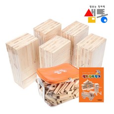 샘통 카프라500pcs(미송)+정리함+예제집/뉴질랜드미송 카프라 쌓기나무 쌓기놀이 원목블록, 단일상품